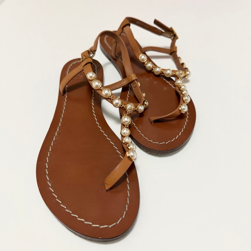 TORY BURCH Emmy Pearl Thong Sandals - Picture 2 of 8